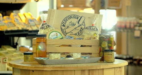 Milwaukee, Wisconsin / United States - August 8 2018: Cheese Basket, Wisconsin