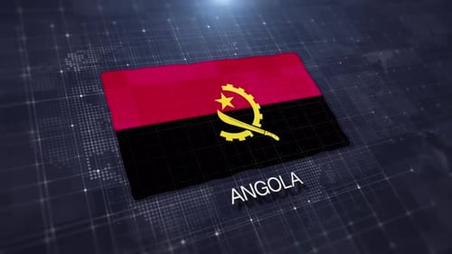 Angola Flag Displaying