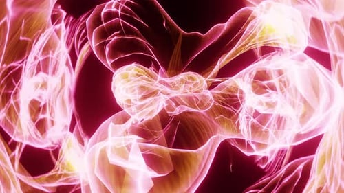 Leuchtendes, buntes, hell abstraktes Pulsationsplasma im Rhythmus der Musik, 3D-Rendering. VJ Loop