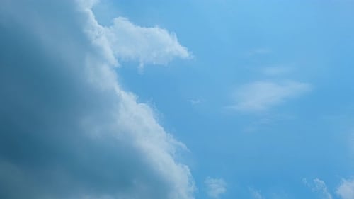 Timelapse of the blue sky with white clouds, Time-lapse footage.