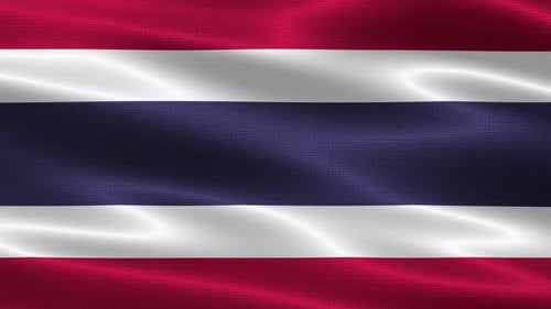 Seamless Waving Thailand Flag Animation