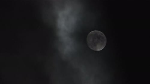 Close View of the Full Moon at Night