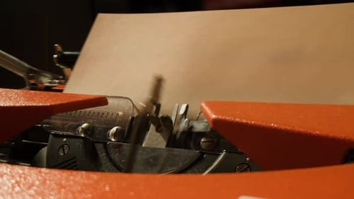 Typewriter Close Up Writer Typing on an Old Vintage Antique Typewriter Close Up of Hands on Keys