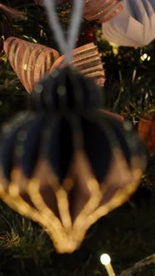 Ornamental Christmas Ball on Fir Tree