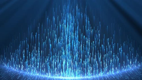 Futuristic Blue Data Stream Lines Motion Background