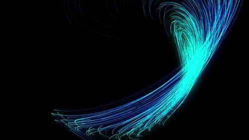 Abstract Glowing Blue Lines Swirl Background Animation