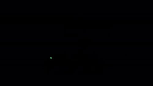 Sapin de Noël vert dessiné à la main avec animation d'étoiles rouges