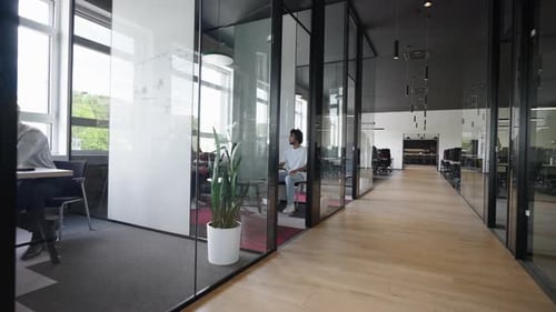 Young Adults Working in a Modern Office