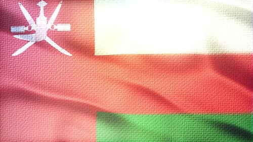 Realistic Oman Flag Waving Seamless Loop