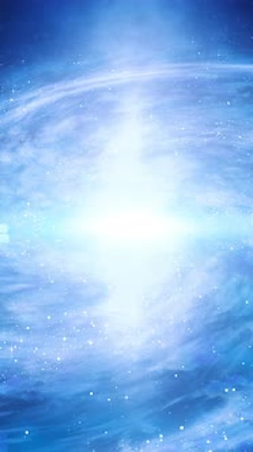 Abstract Swirling Blue Galaxy Light Burst Vertical Background