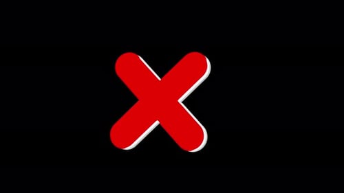 Vídeo animado com marca errada em 3D, ícone errado