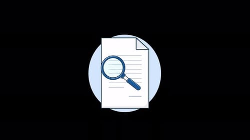 Document Review Concept Animation Video - Transparent