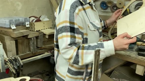 Female Joiner Carpentry Wooden Workshop Small Business