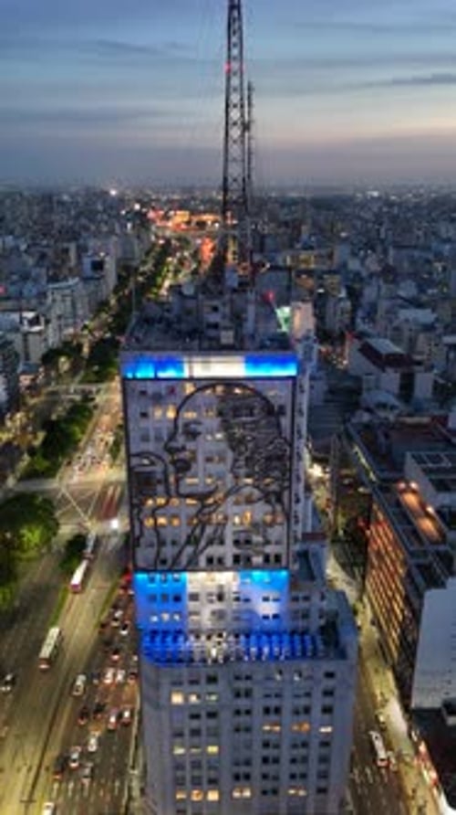 Avenida Evita 9 de Julio, Buenos Aires, Argentina, Retrato, Abordagem Aérea 2