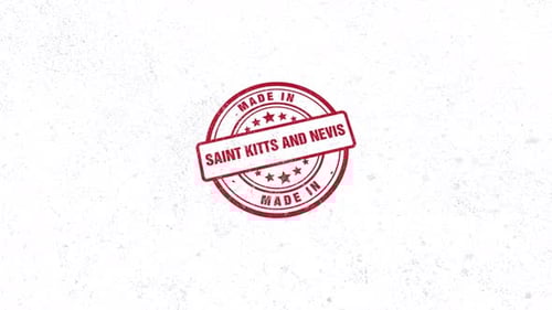 Made In Saint Kitts And Nevis Rubber Stamp