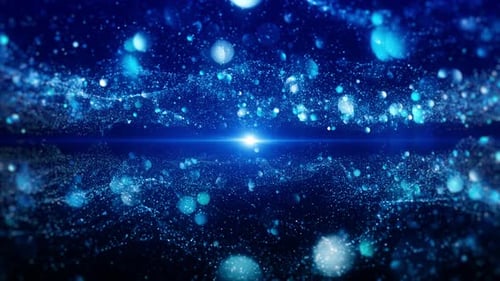 Blue Particle Waving Background