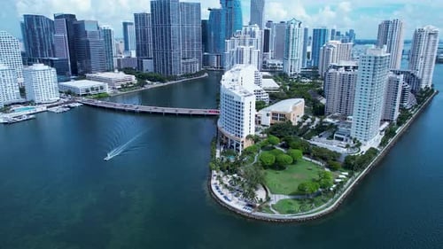 Miami Skyline At Miami In Florida United States.