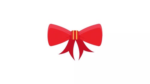 Animated Red Bow Reveal Graphic