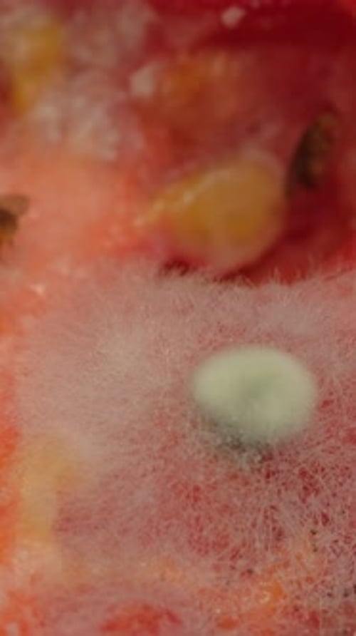 Fascinating decay time lapse of mold growth in detail.