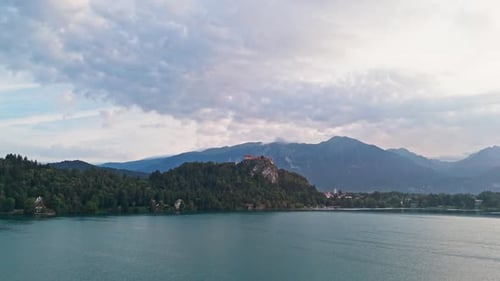 Lake Bled Castle sits above Lake Bled in Slovenia