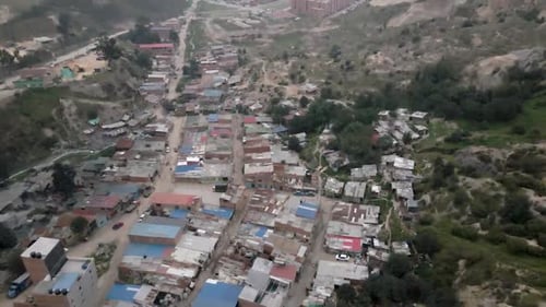 Bogotá, Colombia - Aerial view of Ciudad Bolivar neighborhood in Bogota.