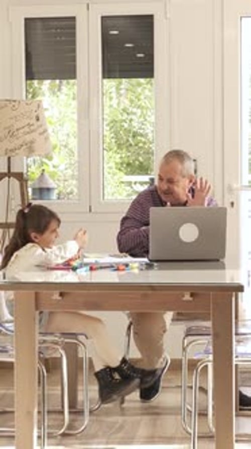 Family Time with Video Call at Home