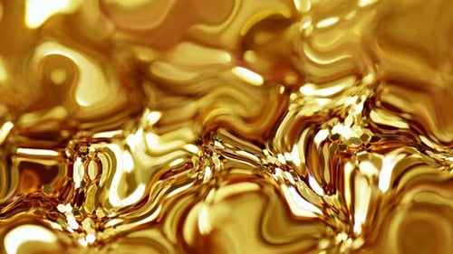 Fluid Golden Abstract Motion Background