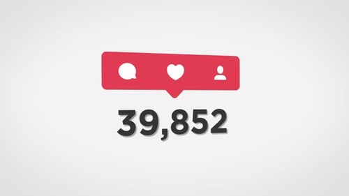 Social Media Like Comment Follow Counter Animation