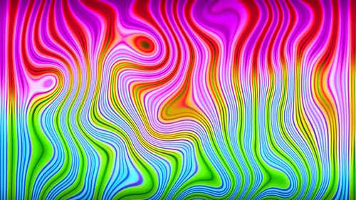 Abstract Neon Fluid Wavy Flowing Background Loop