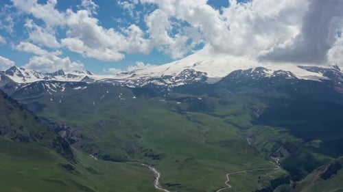 Mount Elbrus in Caucasus Mountains