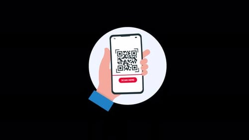 QR Code Scanner Animation Video - Transparent