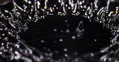 Magnetic Fluid Ferrofluid Black Liquid Surface Abstract Background