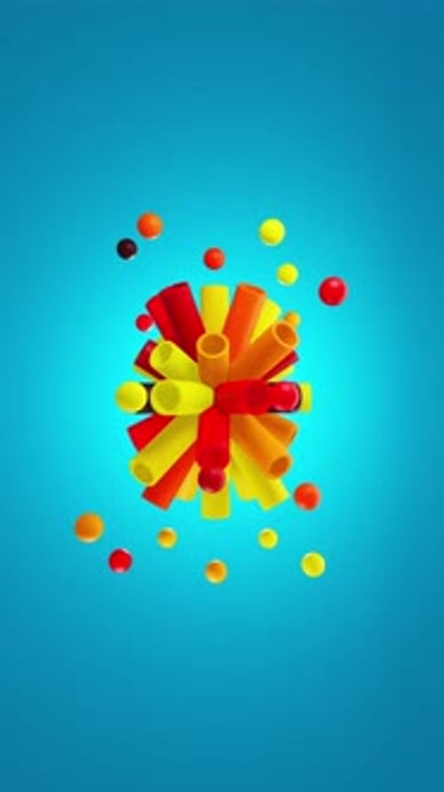 Dynamic Abstract Geometric Shapes Background Animation
