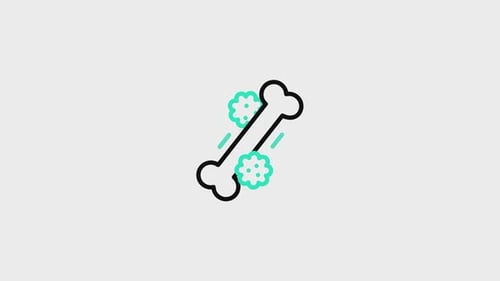 Animiertes Symbol für Knochenkrebs