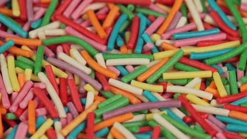 Colorful Sprinkles Candy Confectionary Decoration Close Up