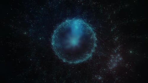 Abstract Particle Sphere Logo Reveal