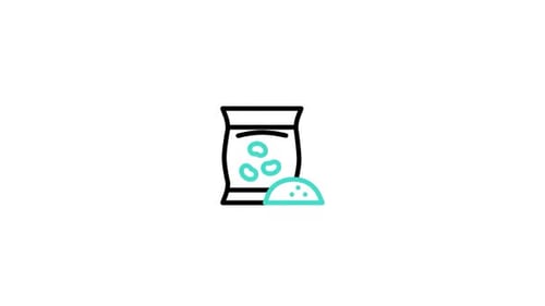 Minimalist Line Art Animation of Seed Bag Filling
