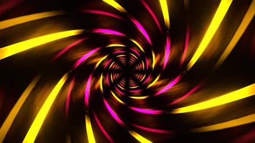 Pink And Yellow Spiral Energy Flow Background Vj Loop I 4K