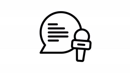 interview line icon animation