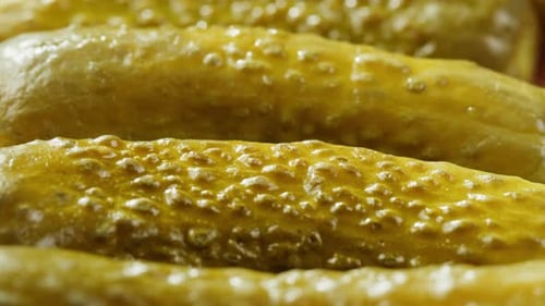 Salted Pickles in Jar Can Cucumbers Preservations Conservation Salted Hungarian Pickled Cucumbers in