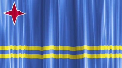 Realistic Waving Aruba Flag Background Animation