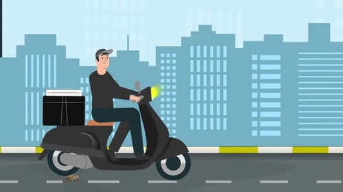 Black Scooter Collect Package Earn Coin
