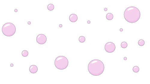 Soap bubbles floating line cartoon animation