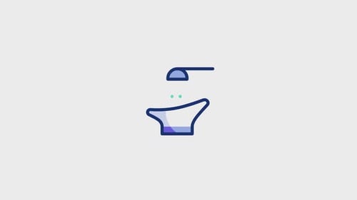 Flat Design Pouring Substance Icon Animation