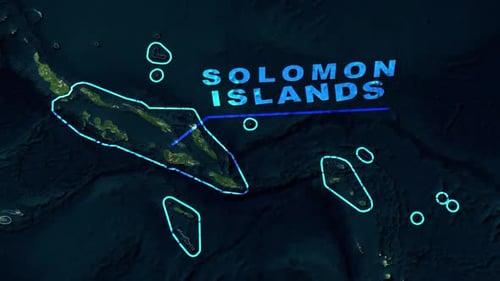 Solomon Islands Map Animation