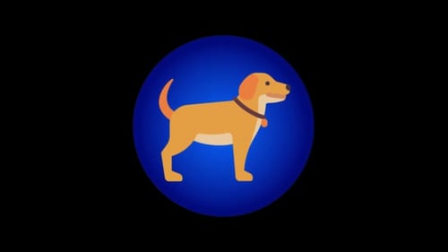 Dog Icon Loop 3d Loop Animation