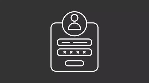 Animated Login Form Input Fields Line Art