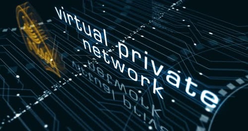 VPN virtual private network symbols loop cyber concept