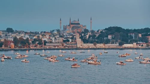 4K-Luftaufnahmen der Stadt Istanbul und des Ozeans, Türkei