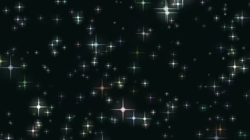 Particle star gold flickering on black background. star gold Particles Moving Background.